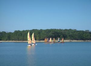 Sailing on a marine lake vieux-boucau